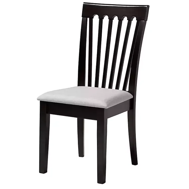 Kirklands Home Dining Sets|Classic Black Round Wood 5-pc. Dining Set Gray