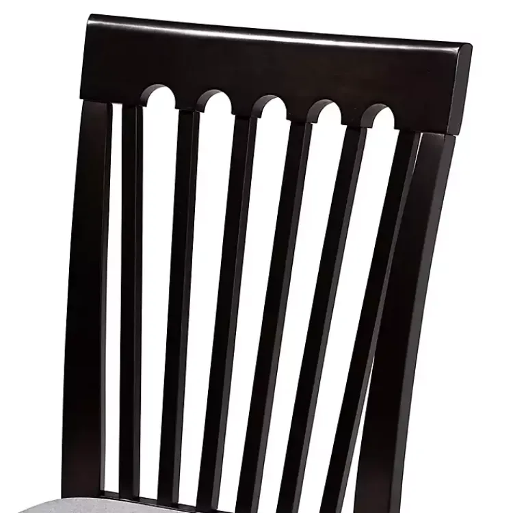 Kirklands Home Dining Sets|Classic Black Round Wood 5-pc. Dining Set Gray