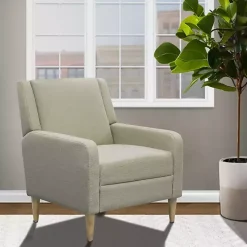 Kirklands Home Accent Chairs|Classic Upholstered Taupe Accent Chair Tan