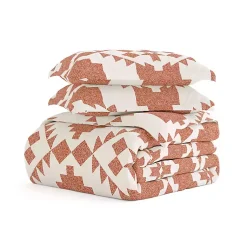Kirklands Home Duvets|Clay Adobe Diamond 2-pc. Twin Duvet Cover Set