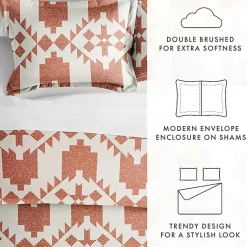 Kirklands Home Duvets|Clay Adobe Diamond 2-pc. Twin Duvet Cover Set