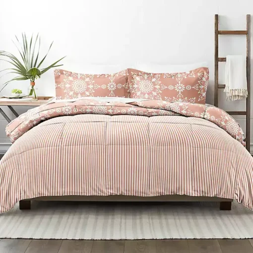 Kirklands Home Comforters|Clay Daisy Medallion Queen 3-pc. Comforter Set Orange
