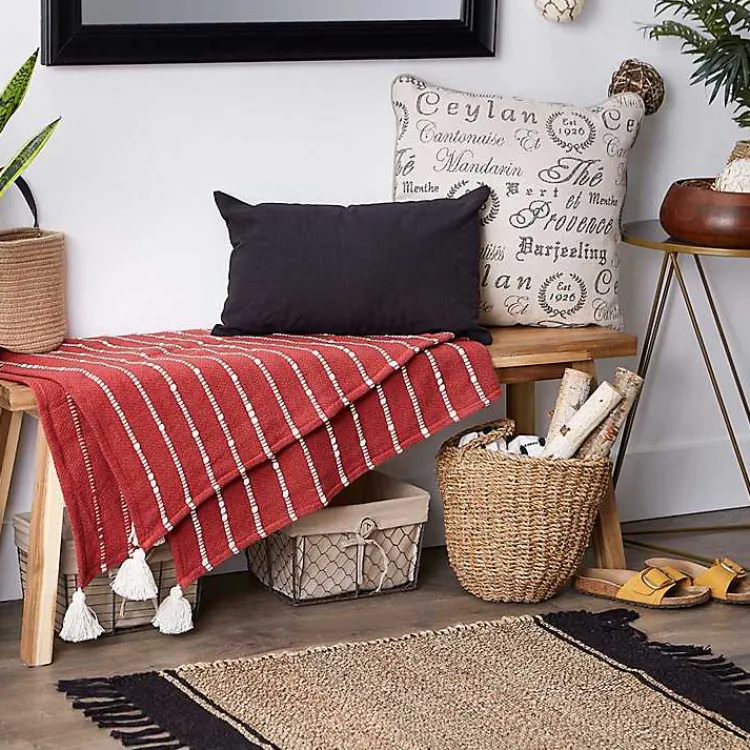 Best Clayoff Slub Stripe Decorative Throw Blankets & Throws