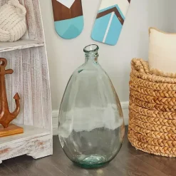 Hot Aqua Recycled Glass Vase Vases