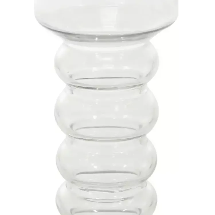 Outlet Blown Glass Curved 3-pc. Candle Holder Set Candle Holders