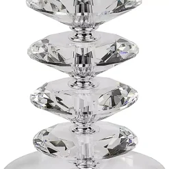 Kirklands Home Table Lamps|Clear Crystal Spindle Table Lamps, Set of 2 White