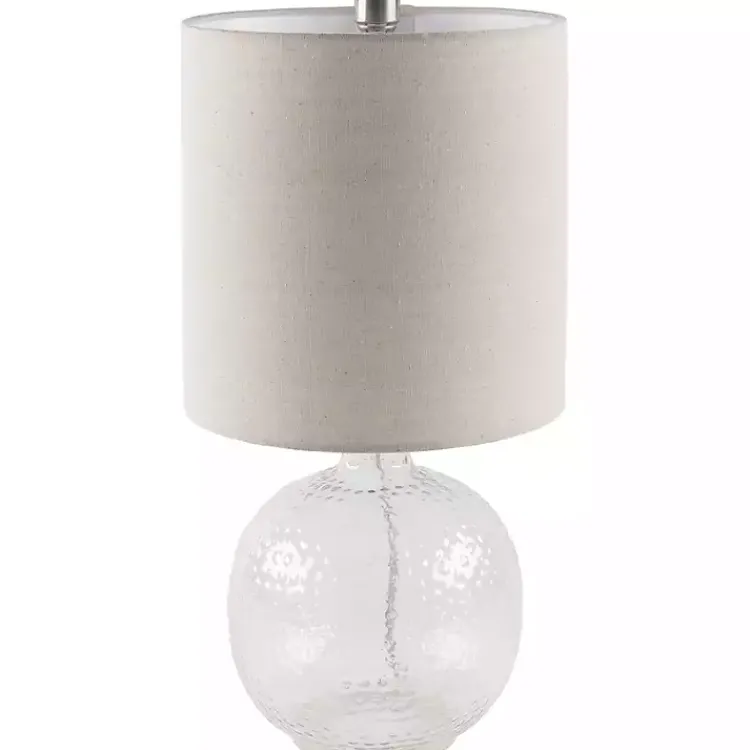 Kirklands Home Table Lamps|Clear Glass Hobnail Table Lamp Gray