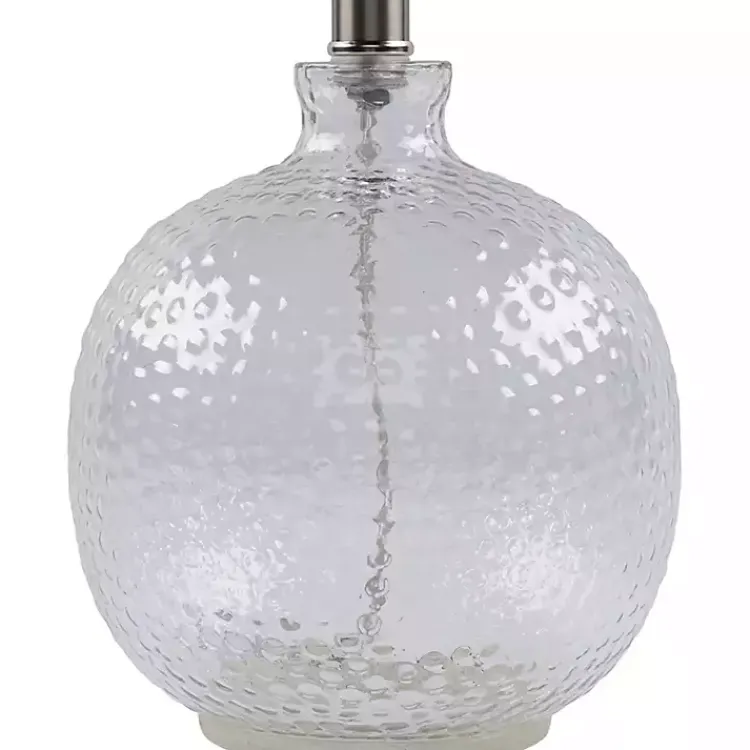 Kirklands Home Table Lamps|Clear Glass Hobnail Table Lamp Gray