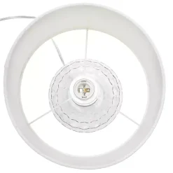 Kirklands Home Table Lamps|Clear Glass Honeycomb Table Lamp White