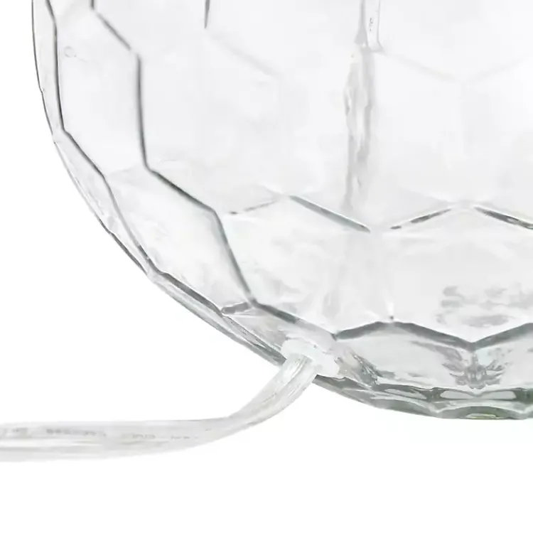 Kirklands Home Table Lamps|Clear Glass Honeycomb Table Lamp White