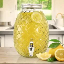 Kirklands Home Serving & Entertaining|Glass Pineapple Beverage Dispenser Clear