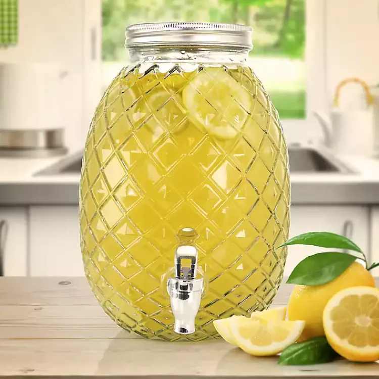 Kirklands Home Serving & Entertaining|Glass Pineapple Beverage Dispenser Clear