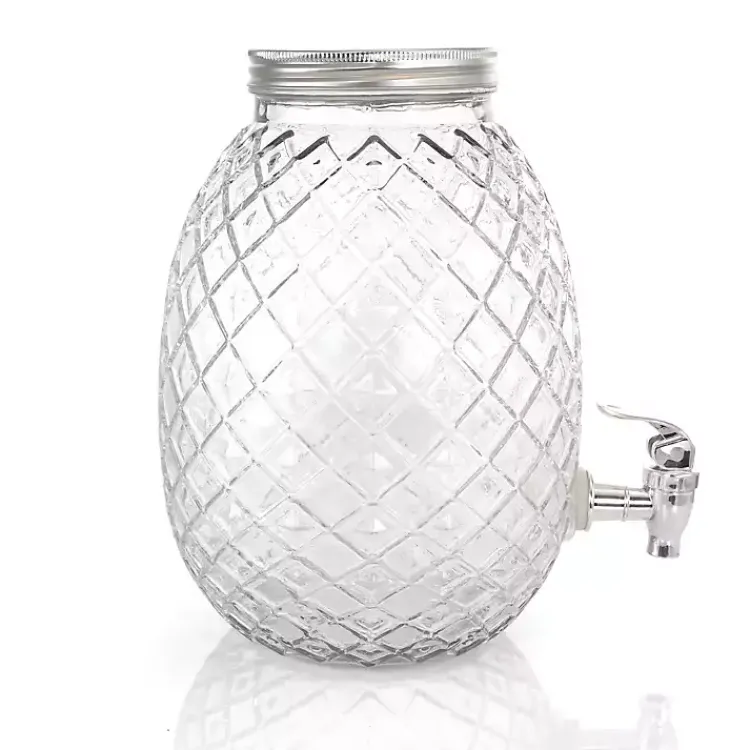 Kirklands Home Serving & Entertaining|Glass Pineapple Beverage Dispenser Clear