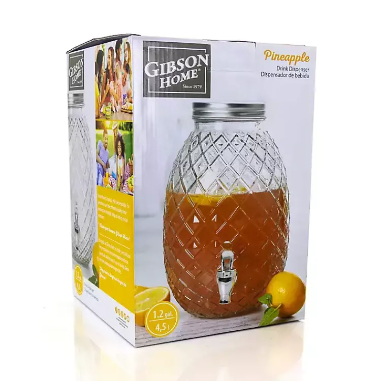 Kirklands Home Serving & Entertaining|Glass Pineapple Beverage Dispenser Clear