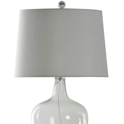 Kirklands Home Table Lamps|Clear Seeded Glass Table Lamp White