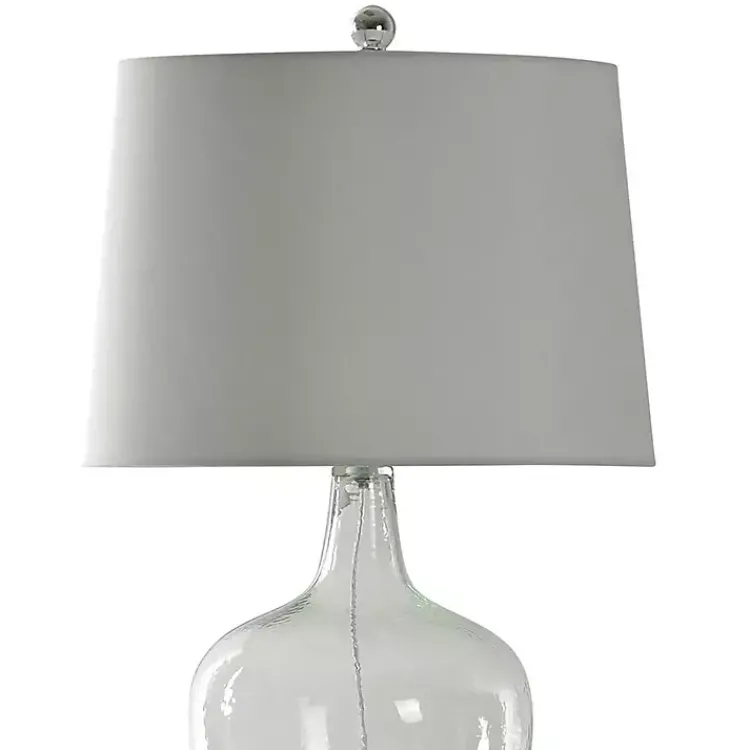 Kirklands Home Table Lamps|Clear Seeded Glass Table Lamp White