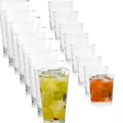 Kirklands Home Glassware & Drinkware|Square Embosses Glass 16-pc. Drinkware Set Clear