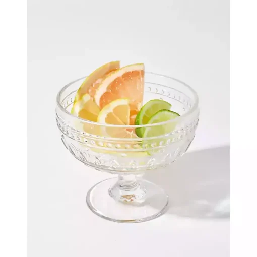 Kirklands Home Glassware & Drinkware|Textured Coupe Glasses, Set of 4 Clear