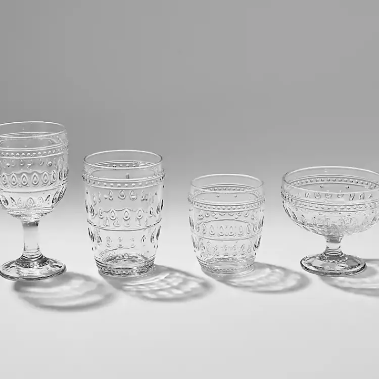 Kirklands Home Glassware & Drinkware|Textured Coupe Glasses, Set of 4 Clear