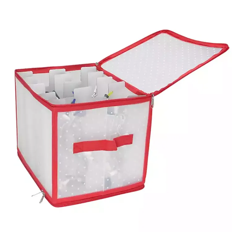 New Clear Zip Christmas String Lights Storage Box Seasonal Storage
