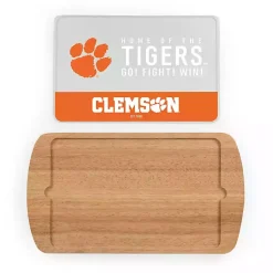 Kirklands Home Serving & Entertaining|Clemson Tigers Wood and Glass Serving Board