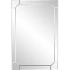Kirklands Home Decorative Mirrors|Clipped Corners Frameless Beveled Wall Mirror