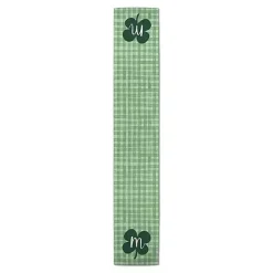 Kirklands Home Table Linens|Clover Personalized Monogram Table Runner, 90 in. Green