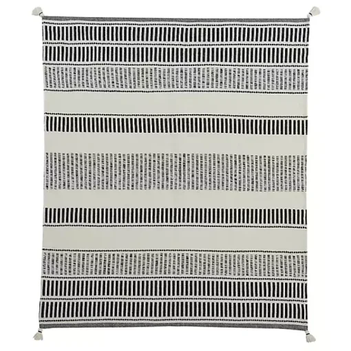 Best Coal Geometric Striped Throw Blankets & Throws
