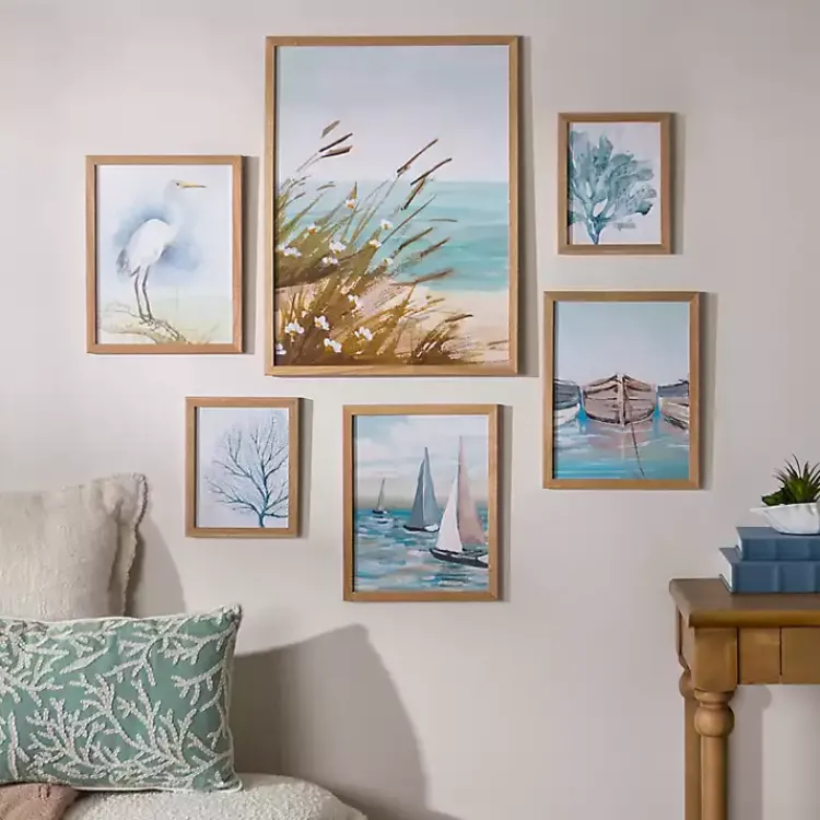 Kirklands Home Framed Art|Coastal Framed Art 6-pc. Gallery Set