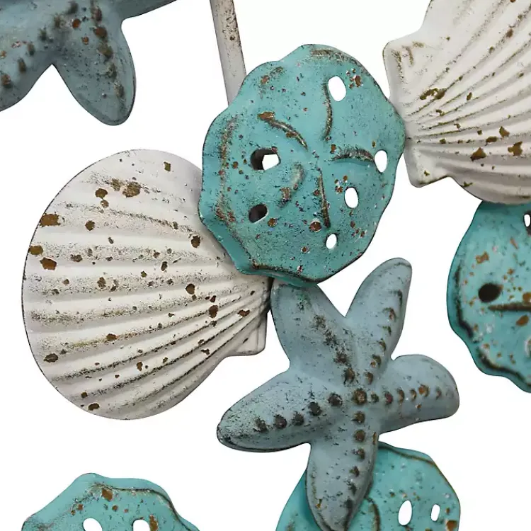 Kirklands Home Wall Plaques|Coastal Metal Wall Sculpture Blue