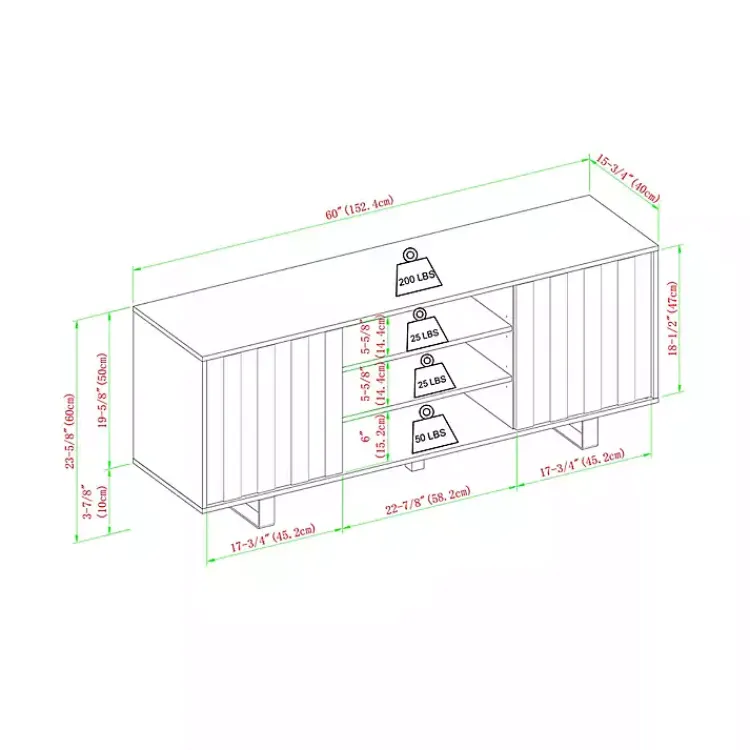 Kirklands Home Tv Stands & Media Consoles|Coastal Oak Grooved Media Cabinet Tan