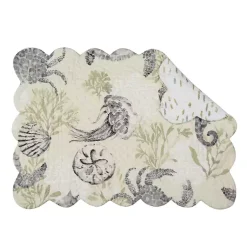 Kirklands Home Table Linens|Coastal Quilted Placemats, Set of 6