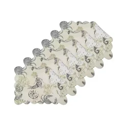 Kirklands Home Table Linens|Coastal Quilted Placemats, Set of 6