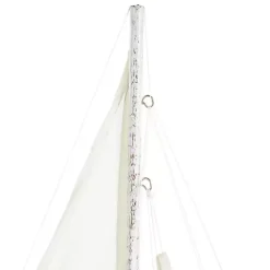 Sale Coastal White and Blue Sailboat Statue Statues & Figurines