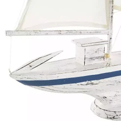 Sale Coastal White and Blue Sailboat Statue Statues & Figurines