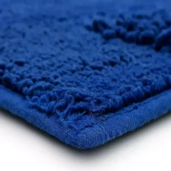 Kirklands Home Bathroom Rugs|Cobalt Asymmetrical Cotton Bath Mat Blue