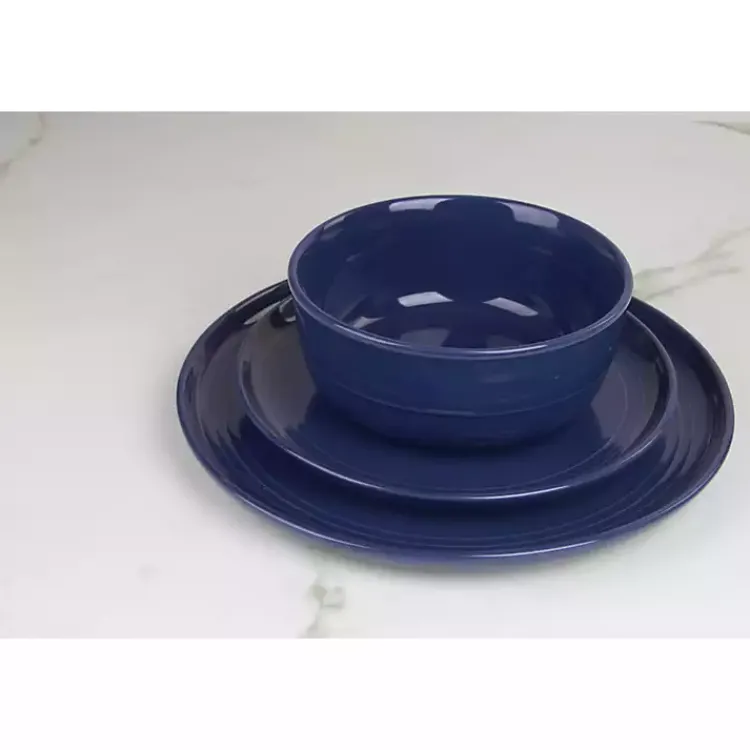 Kirklands Home Dinnerware|Cobalt Linear Cereal Bowls, Set of 6 Blue