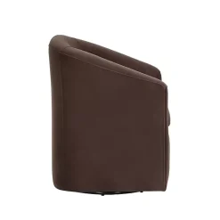 Kirklands Home Accent Chairs|Coco Velvet Swivel Barrel Accent Chair Brown