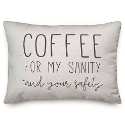 Kirklands Home Outdoor Cushions & Pillows|Coffee For My Sanity Indoor/Outdoor Lumbar Pillow