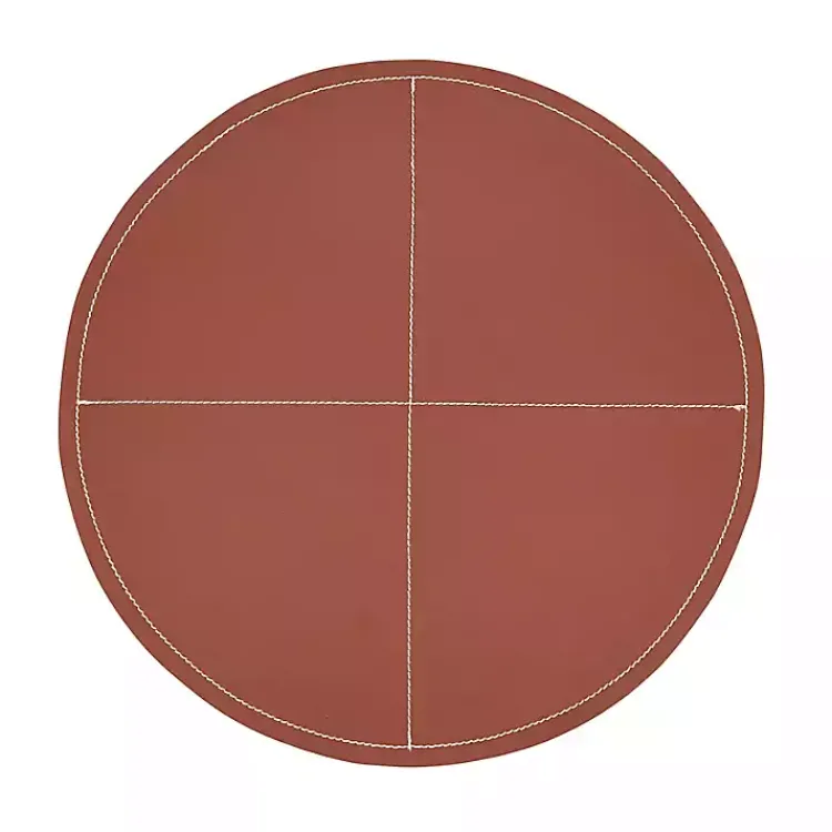 Kirklands Home Table Linens|Cognac Faux Leather Placemats, Set of 4 Brown