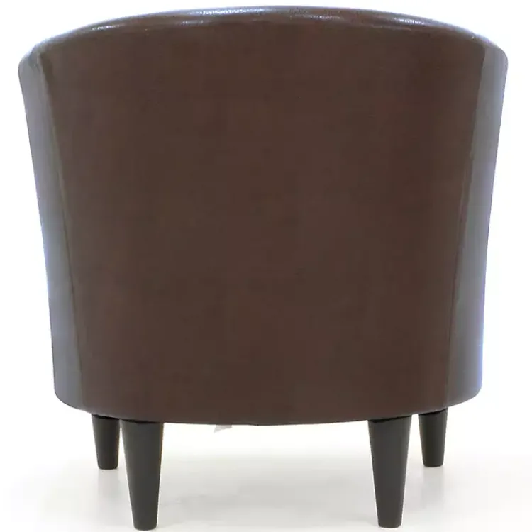 Kirklands Home Accent Chairs|Cognac Faux Leather Winslow Accent Chair Brown
