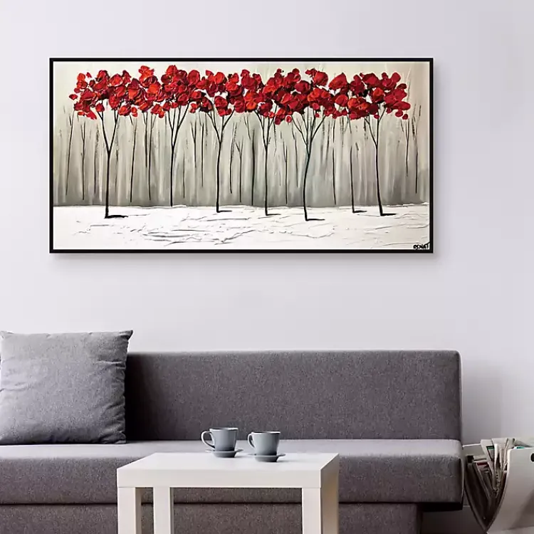 Kirklands Home Framed Art|Collision of Seasons Framed Canvas Art Print