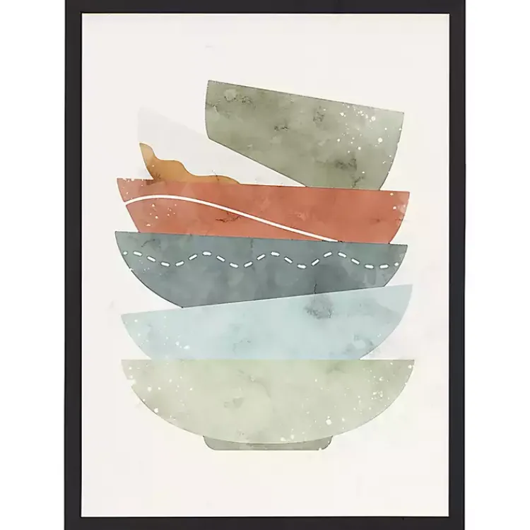 Kirklands Home Framed Art|Colorful Bowls Framed Art Print Multir