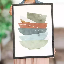 Kirklands Home Framed Art|Colorful Bowls Framed Art Print Multir