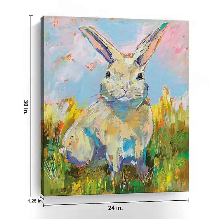 Hot Colorful Bunny Easter Canvas Art Print Easter Decorations