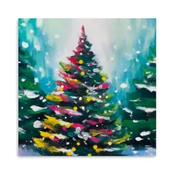 Sale Colorful Christmas Tree Canvas Art Print Christmas Art & Wall Decor