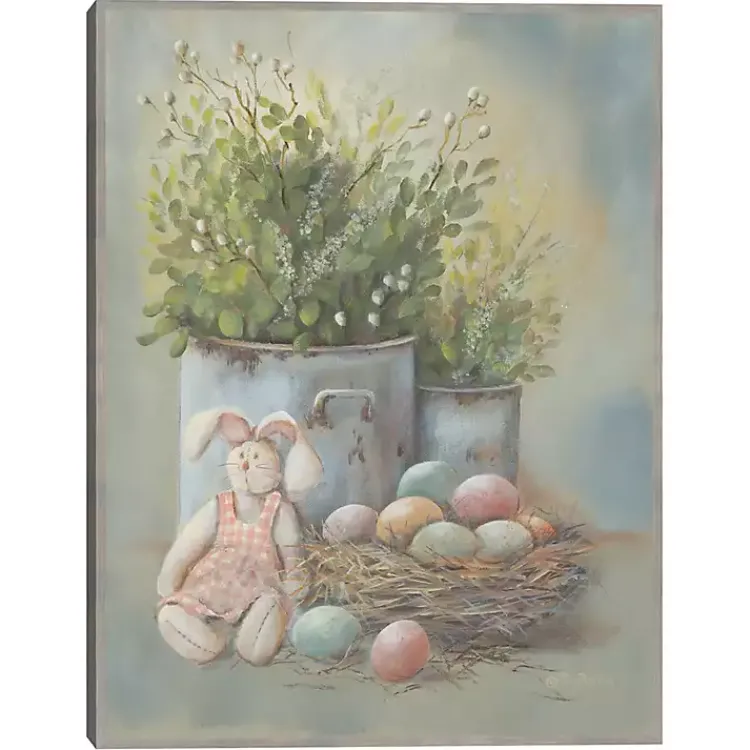 Outlet Colorful Eggs Rustic Easter Canvas Wall Art Easter Decorations