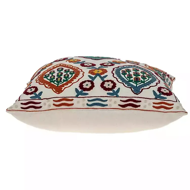 Sale Colorful Embroidered Florina Pillow Pillows