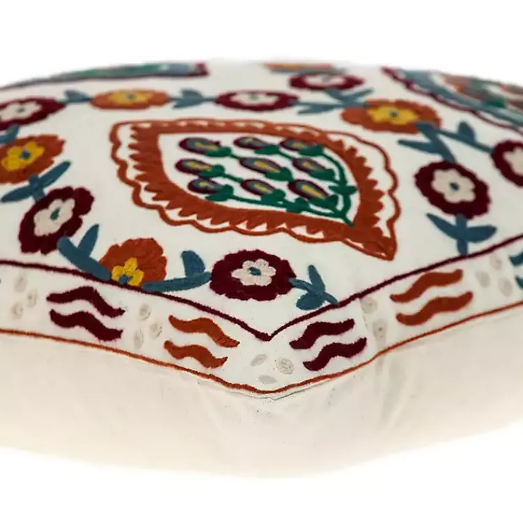 Sale Colorful Embroidered Florina Pillow Pillows