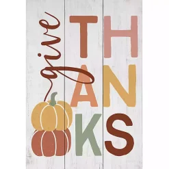 Clearance Colorful Give Thanks Wall Plaque Fall